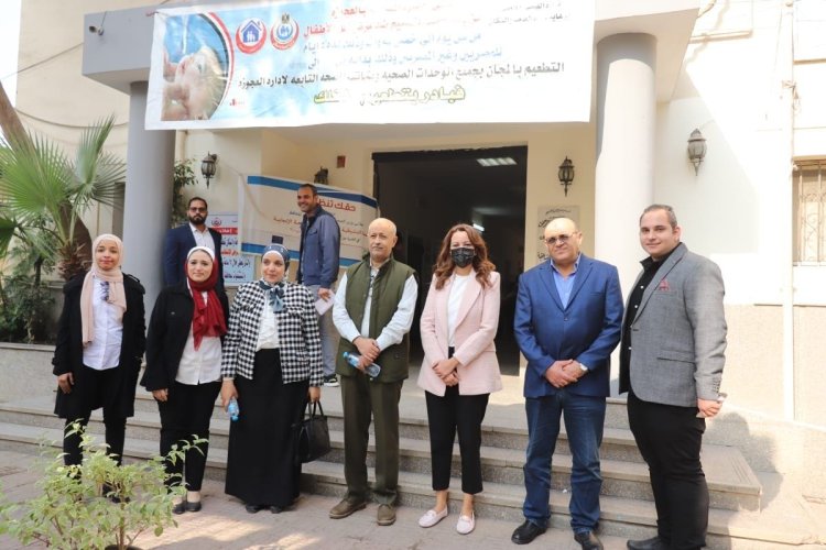اطلاق حملة التطعيم ضد مرض شلل الأطفال داخل مركز طب الأسرة بالعجوزة