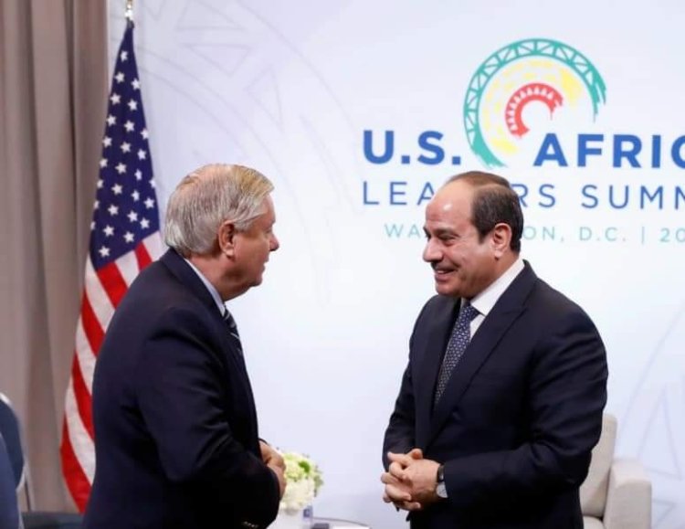 الرئيس السيسي يستقبل ليندسي جراهام عضو مجلس الشيوخ الأمريكي في واشنطن
