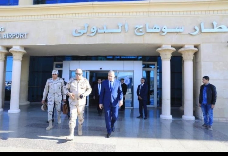 محافظ سوهاج يستقبل وزير الإسكان وقائد الجيش الثالث الميداني