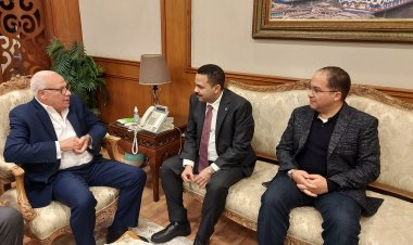محافظ بورسعيد يستقبل أمين عام حزب مستقبل وطن .. ويوجه  الشكر على التعاون في إنشاء استاد النادي المصري
