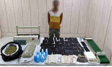 ضبط مصنع مخدرات يديره عاطل داخل شقة بالمعصرة