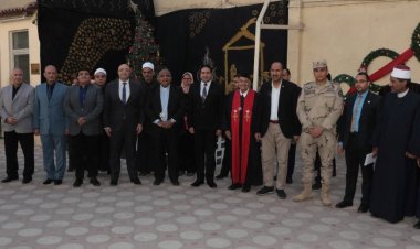 المحافظ بني سويف يهنئ أبناء الطائفة الإنجيلية بعيد الميلاد المجيد
