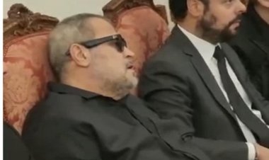 «بكاء ونظارة سوداء».. الصور الأولى لجورج وسوف من عزاء نجله وديع