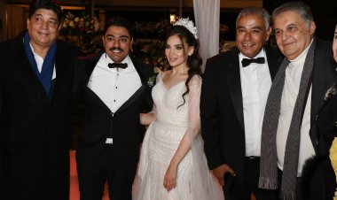 بالصور.. نجوم الفن والإعلام يحتفلون بزفاف عمر عبد الفتاح وندى رشوان 