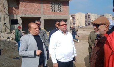 متابعة أعمال توصيل المرافق لمشروعي الإسكان التعاوني والاستثماري في بورسعيد