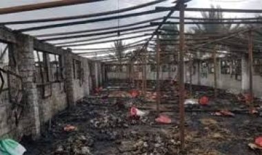 إخماد حريق داخل مزرعة دواجن بالشيخ زايد