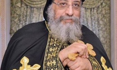 البابا تواضروس الثاني يصلي عيد الختان في كنيسة المقر