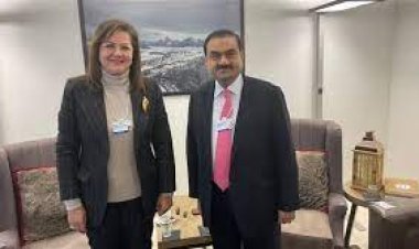 وزيرة التخطيط والتنمية الاقتصادية تلتقي برئيس ومؤسس مجموعة أداني الهندية