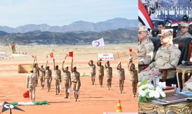 الفريق أسامة عسكر يشهد بيانا للتكتيكات الصغرى والمهارة بالمنطقة الجنوبية