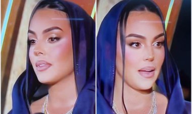 جورجينا تخطف الأنظار بغطاء الرأس.. وتسلم الجوائز الرياضية في حفل توزيع Joy Awards