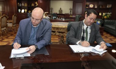 محافظ بني سويف يوقع بروتوكول تعاون مع معهد البحوث الفلكية والجيوفيزيقية