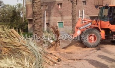 إزالة فورية لحالة تعدِّي بالبناء على أرض زراعية بمركز ومدينة الإسماعيلية
