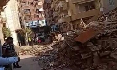 انهيار منزلين بسبب انفجار ماسورة مياه في المنيا