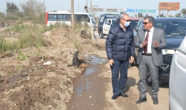 محافظ القليوبية يتابع أعمال تطوير وتجميل مداخل ومخارج مدينة بنها