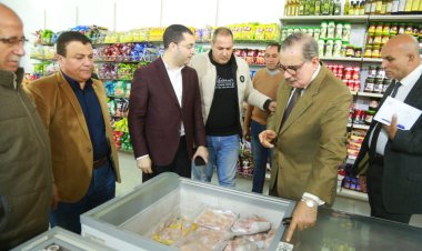 محافظ كفر الشيخ يتفقد المنفذ الدائم لمتابعة توفير المواد الغذائية