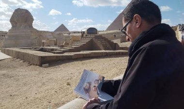 الفرنسي رولان لومبارتي مؤلف كتاب "السيسي بونابرت مصر".. يزور أهرامات الجيزة