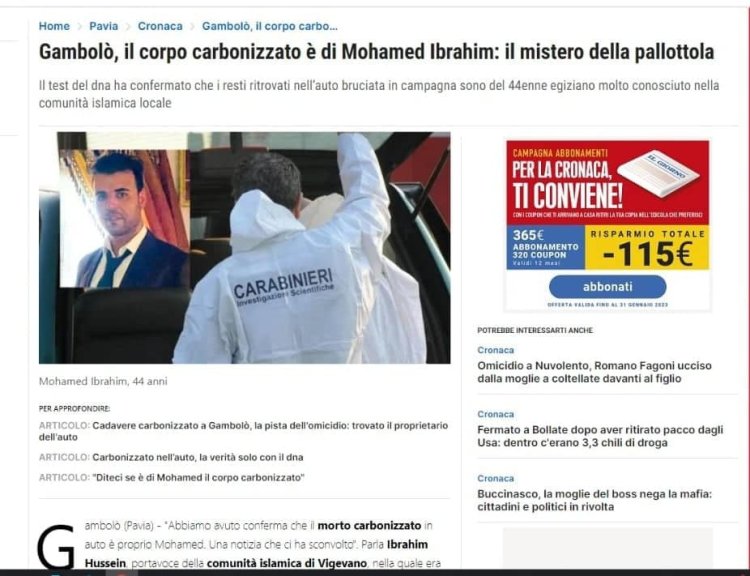 مقتل مصري وحرق جثتة فى إيطاليا.. تفاصيل مثيرة تكشف لأول مرة