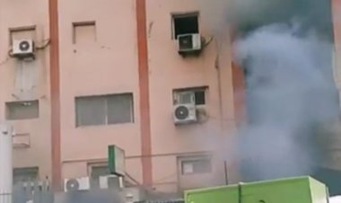 مصرع 3 أشخاص في حريق هائل بمستشفى خاص بالمطرية (فيديو وصور)