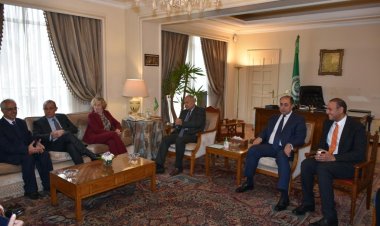 أبو الغيط  يلتقى وفد مجلس الشيوخ الإيطالي بالجامعة العربية