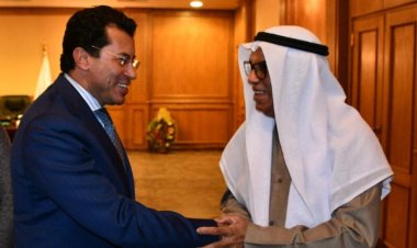 وزير الرياضة يبحث آليات التعاون مع رئيس الاتحاد العربي للجمباز