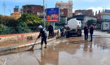 هطول أمطار غزيرة واستمرار رفع المياه بـ 6 مدن في كفر الشيخ