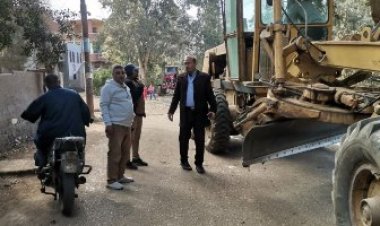 حملة نظافة موسعة وتمهيد طريق المحمودية بالزقازيق