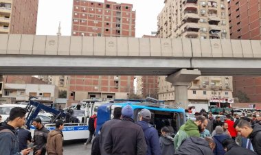 إصابة 5 أشخاص في حادث انقلاب أتوبيس بـ عين شمس