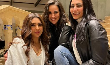 شاهد|  بسمة داود تنتهي من تصوير مسلسل حكايات جروب الدفعة