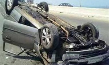 مصرع شخص وإصابة آخر في حادث انقلاب سيارة ملاكي بالمنيا