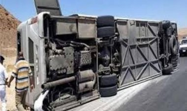 إصابة 10 اشخاص في حادث انقلاب مينى باص بمدينة نصر 