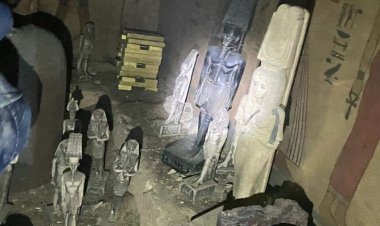 «البيضة والحجر» تحت التراب.. مقبرة بني سويف «فنكوش» كشفه ذكاء رجال الأمن  (صور)