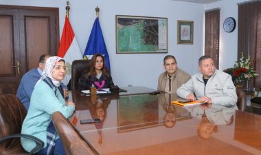 محافظ دمياط تبحث خطة تطوير مدخل المحافظة بمنطقة شطا