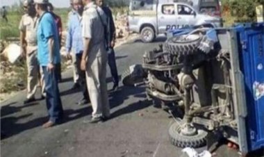 بالأسماء.. مصرع عامل وإصابة آخر إثر انقلاب تروسيكل في ترعة بقنا