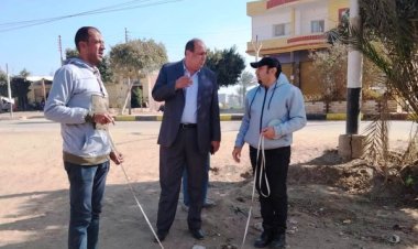 رئيس مدينة سمسطا يشرف على مشروعات الخطة الاستثمارية بدائرة المركز