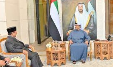 منصور بن زايد يستقبل وزير الدفاع الإندونيسي