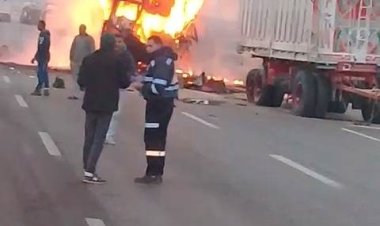 التصريح بدفن سائق تفحم داخل سيارته بالطريق الإقليمي