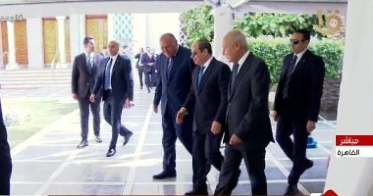 وصول الرئيس عبد الفتاح السيسي إلى مقر جامعة الدول العربية
