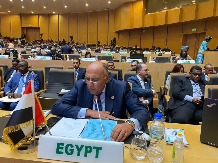 وزير الخارجية يلقي كلمة مصر بجلسة رؤساء الدول والحكومات الإفريقية حول إصلاح مجلس الأمن