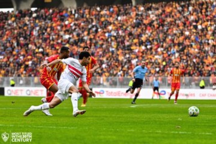 الزمالك متأخر بهدف أمام الترجي في الشوط الأول