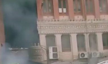 عاجل.. اندلاع حريق داخل حديقة مجلس الدولة