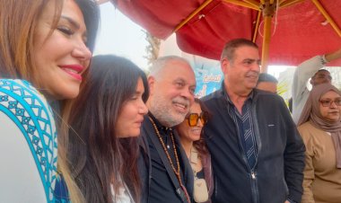 روجينا تساند زوجها أشرف زكي في انتخابات المهن التمثيلية