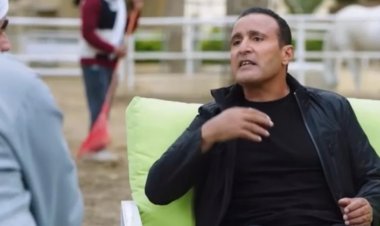 سر إرهاق أحمد السقا في برومو الكبير أوي 7