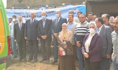 محافظ القليوبية ورئيس جامعة بنها يتفقدان القوافل الطبية بمركز الخانكة