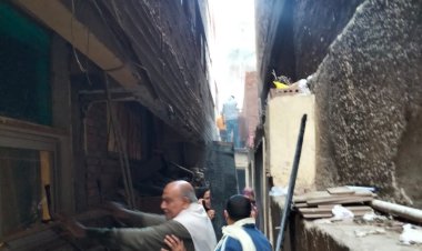 صور| حريق بدروم عقار خلف إحدى المدارس بمنطقة الهرم