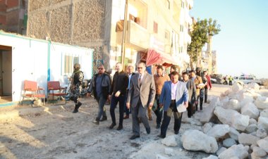 محافظ كفر الشيخ يتفقد أعمال التبطين
