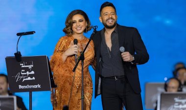 في «ليلة صوت مصر».. أنغام تفاجئ الجمهور بـ «حماقي و ويحز وأحلام وتامر عاشور»