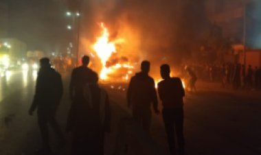 حريق هائل في سيارة بالقليوبية (صور)