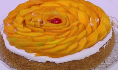 طريقة عمل الكنافة بالمانجو بطريقة سهلة