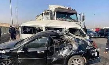 النيابة تأمر بدفن جثة عامل والاستعلام عن الحالة الصحية لمصابي حادث الطريق الأوسطي