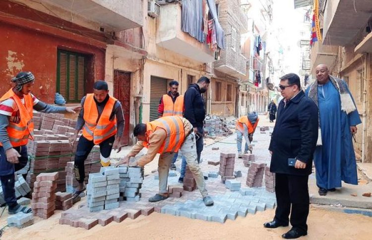 تطوير ورصف 14 شارع بالإنترلوك بفرعيات سيالة أولاد نصير بحي غرب بسوهاج